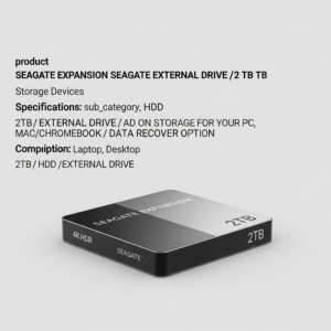 SEAGATE EXTERNAL DRIVE/HDD/2 TB